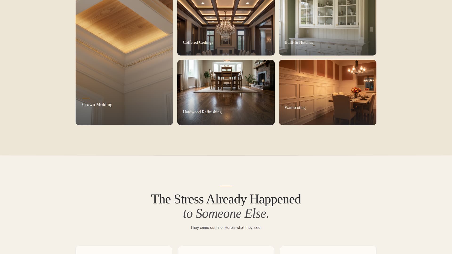 Dining Room Renovation Booking Website Template