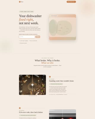 Rinse - Trusted Dishwasherrepair Landing Page Template