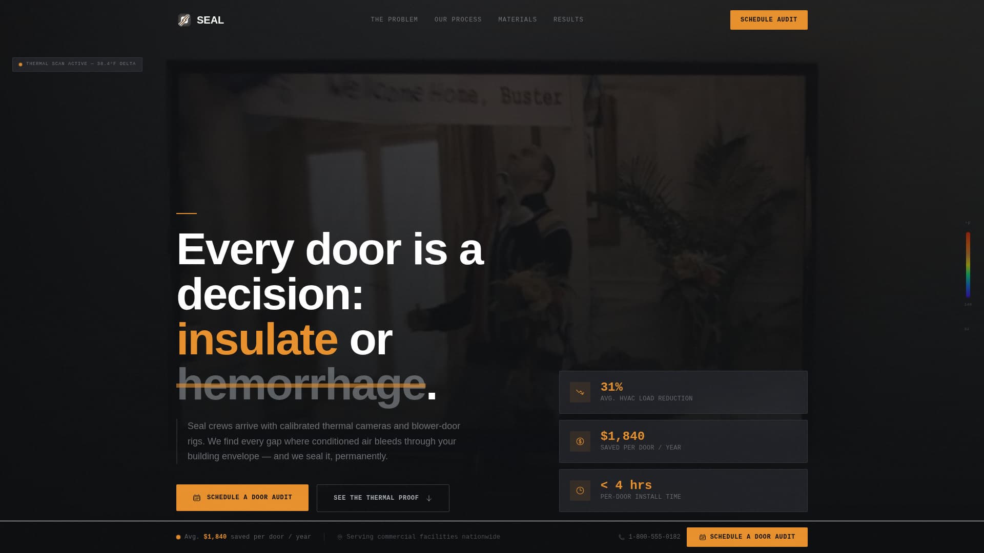 Seal - Precision Weatherproofing Landing Page Template