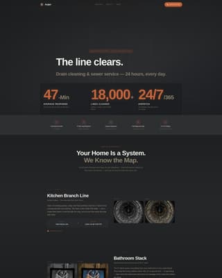 Auger - Rapid Draincleaning Landing Page Template