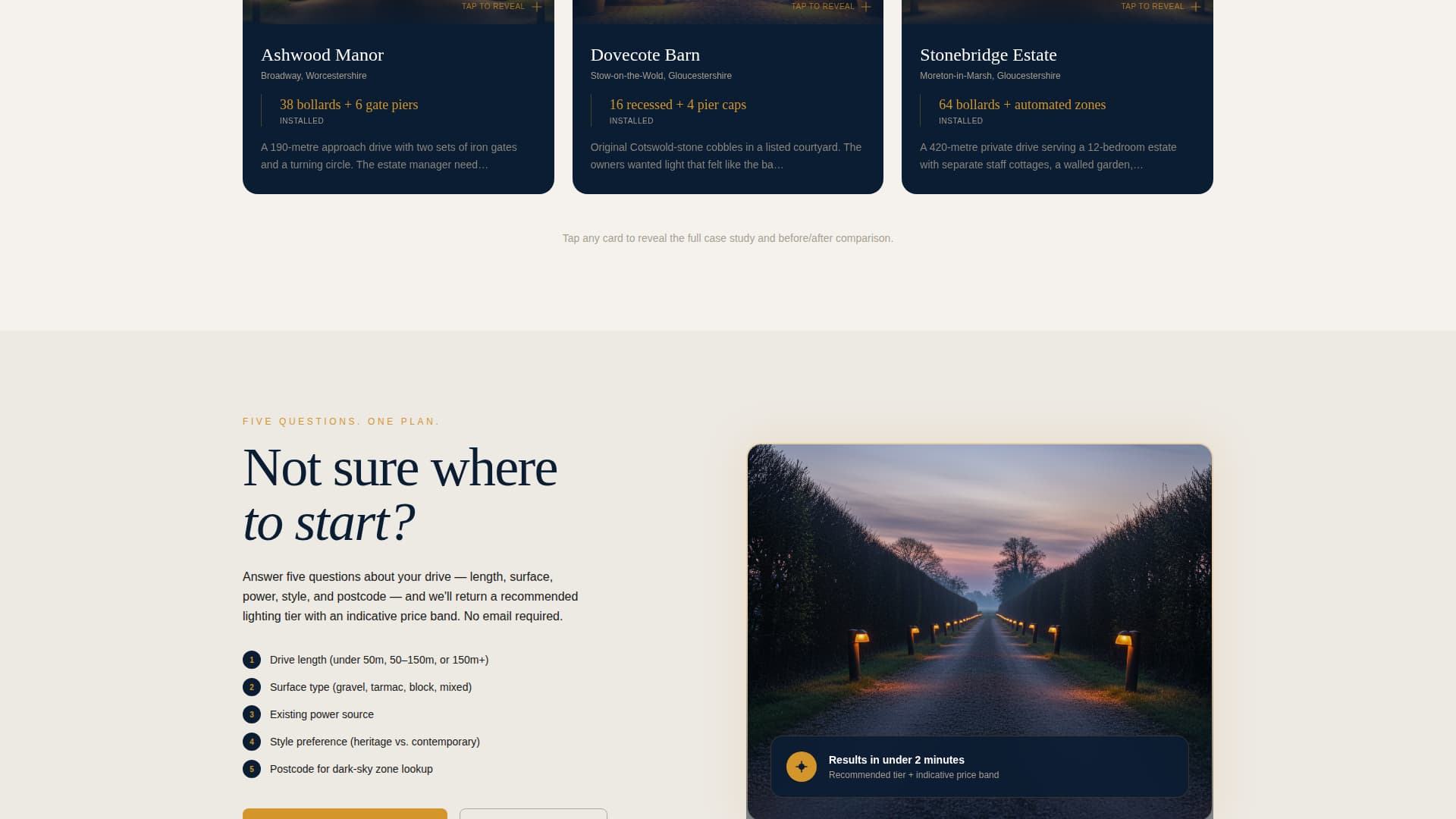 Lantern - Illuminating Driveway Landing Page Template