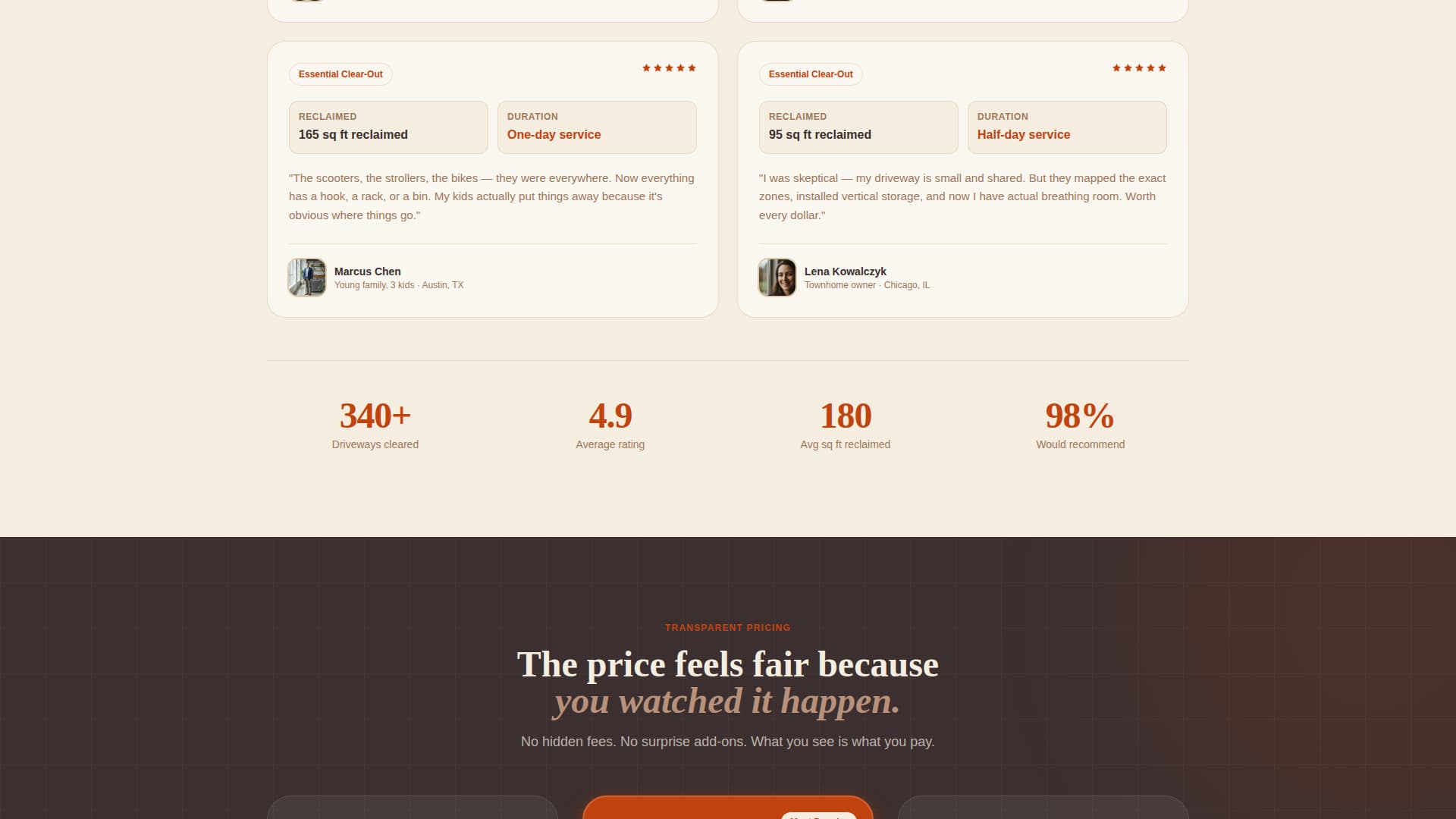 Curb - Trusted Drivewayorganizer Landing Page Template