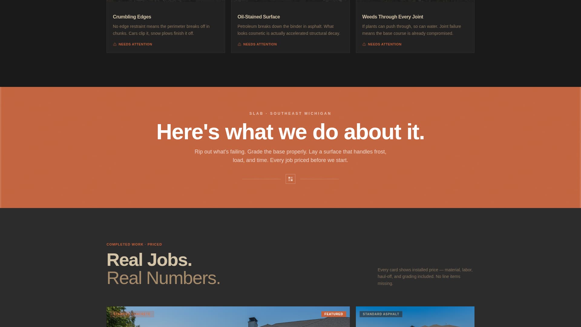 Slab - Durable Driveway Landing Page Template