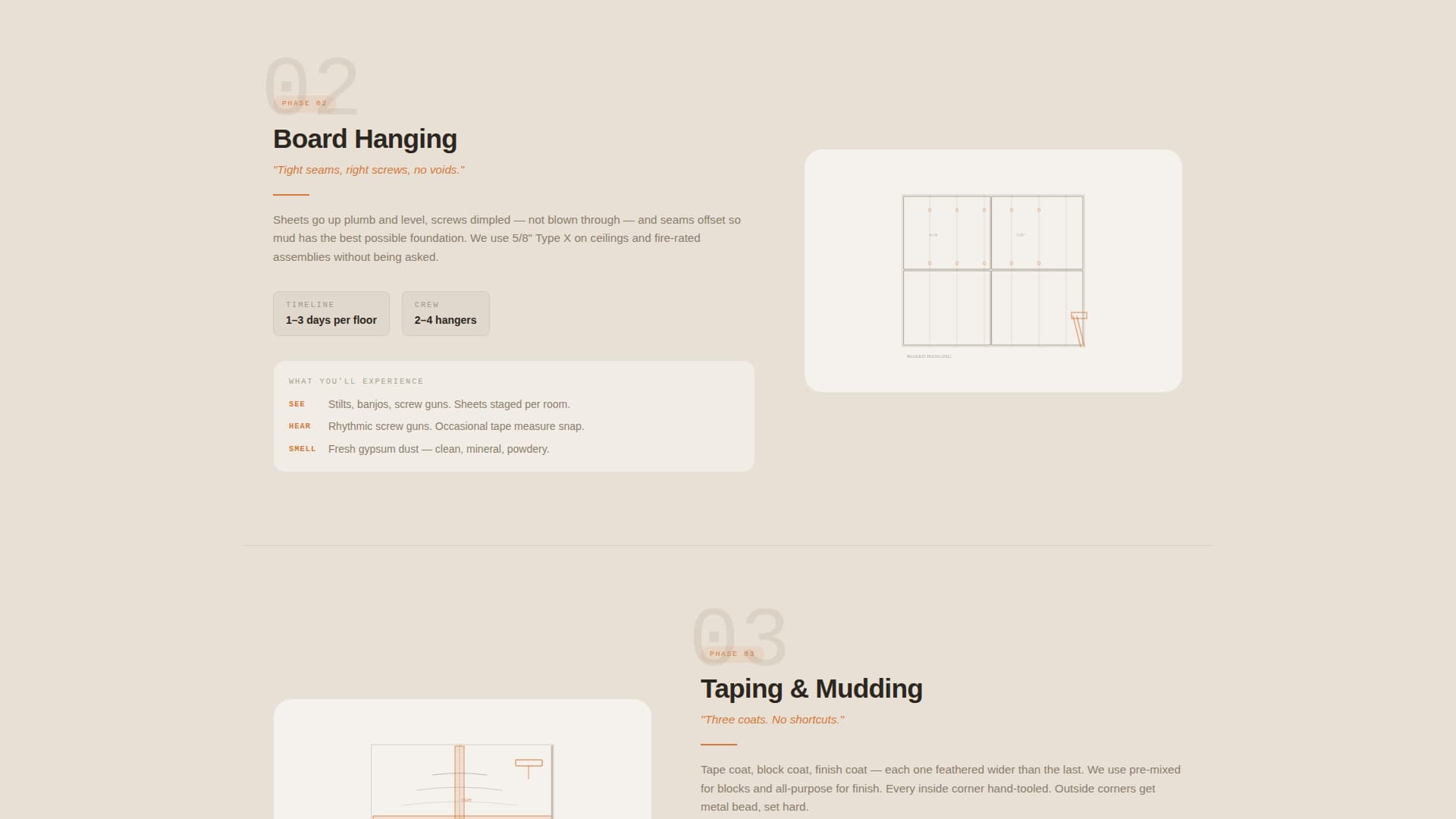Tape - Seamless Drywall Landing Page Template