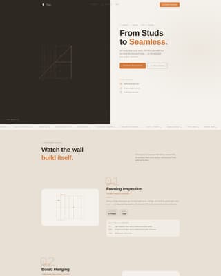 Tape - Seamless Drywall Landing Page Template