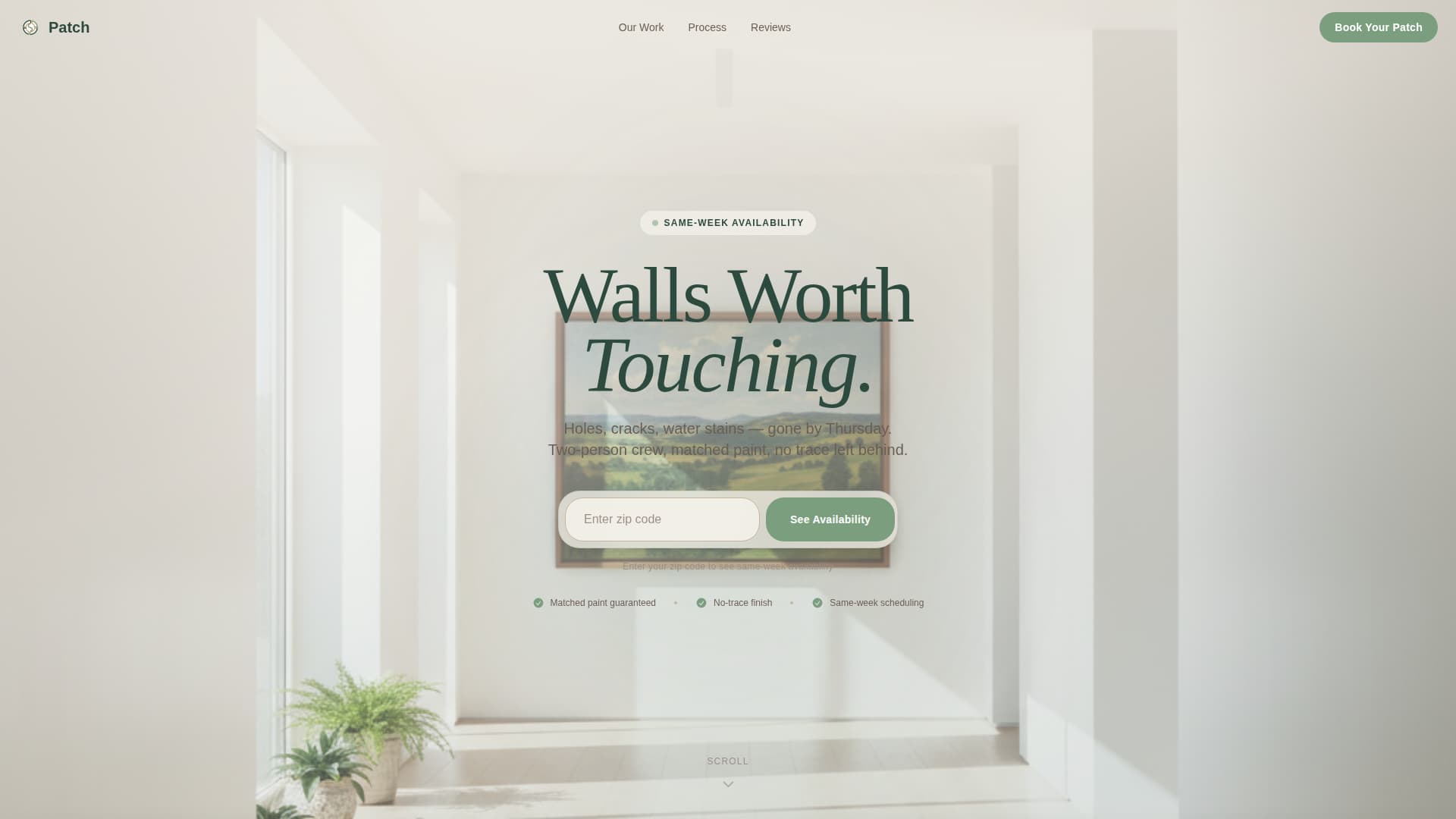 Patch - Seamless Drywall Landing Page Template