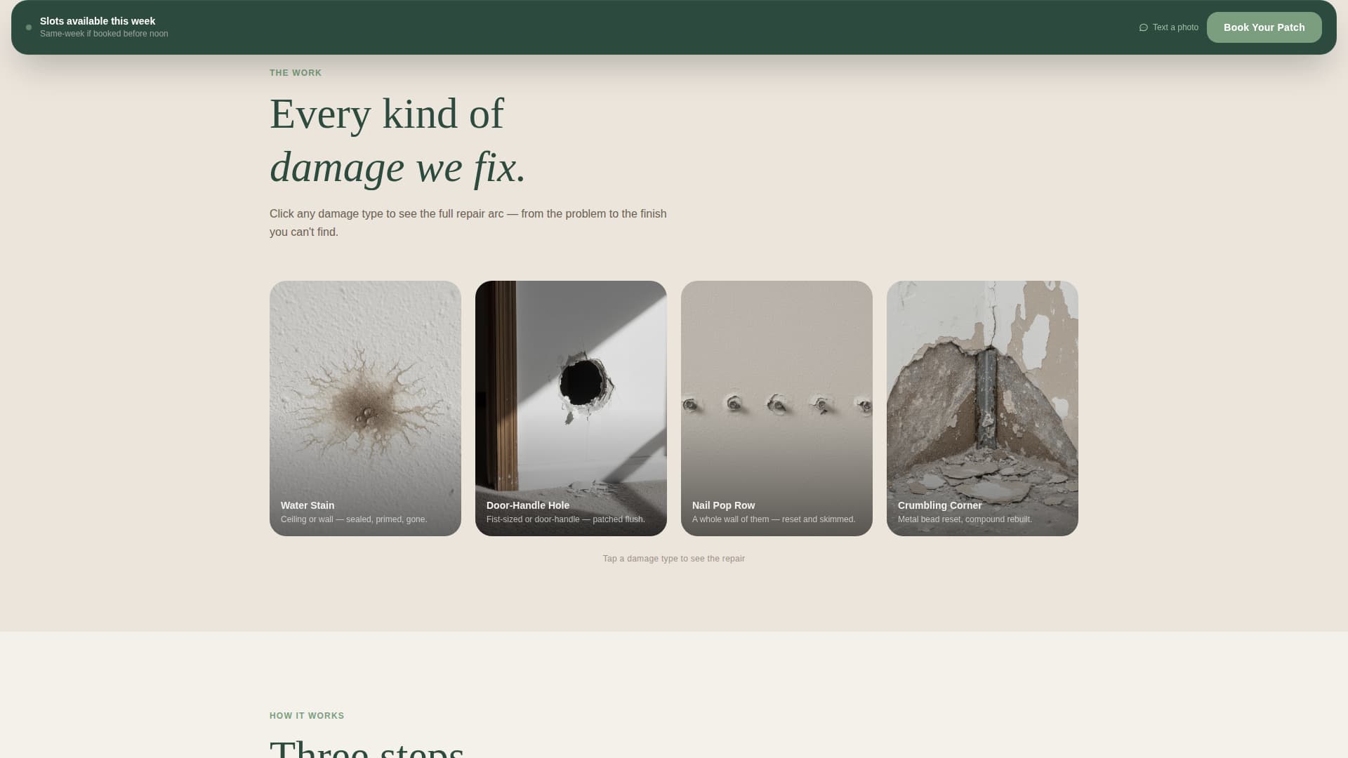 Patch - Seamless Drywall Landing Page Template