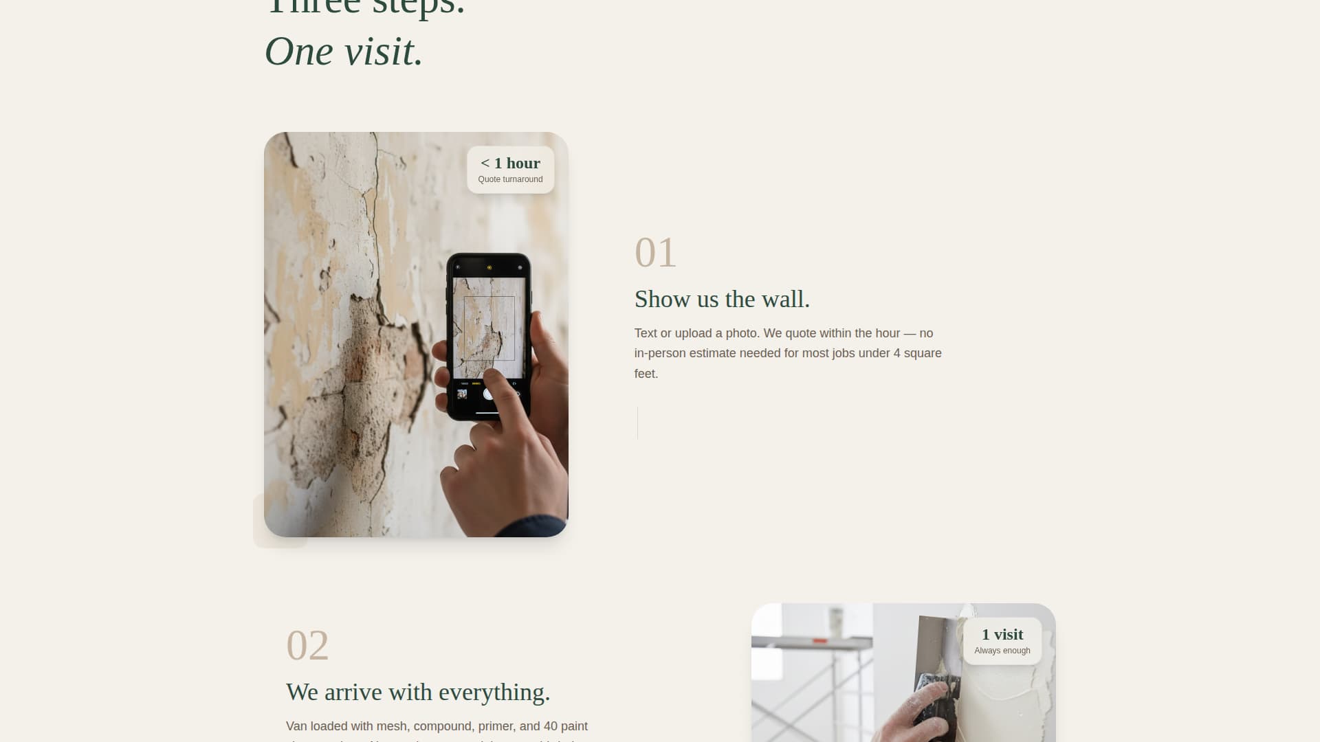Patch - Seamless Drywall Landing Page Template
