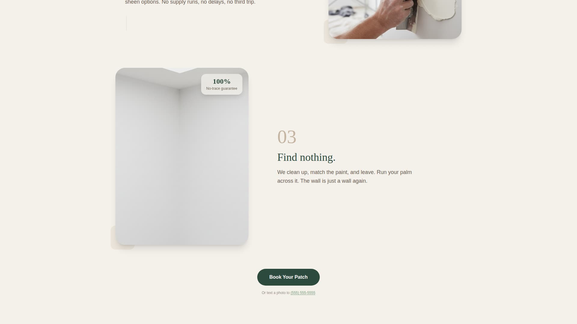 Patch - Seamless Drywall Landing Page Template