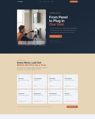Charger - Powerful EV Installation Landing Page Template