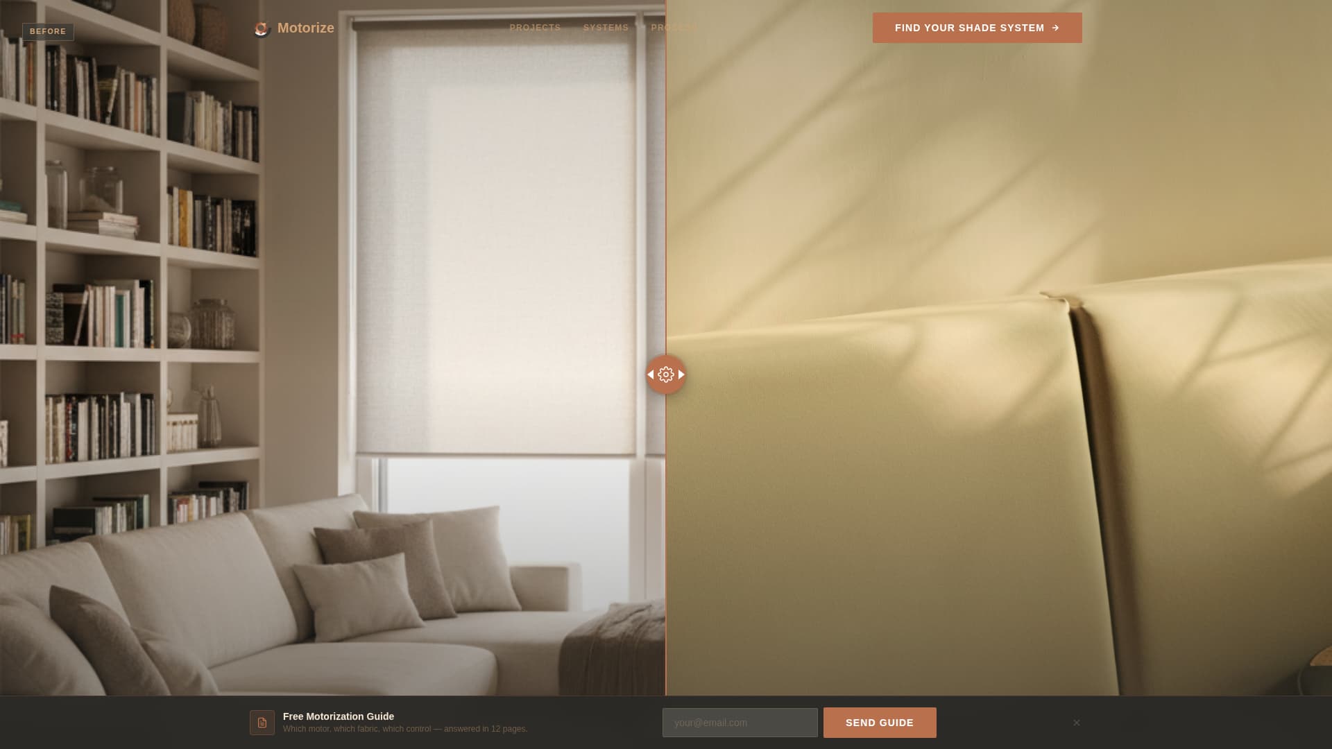 Motorize - Precision Electricshades Landing Page Template