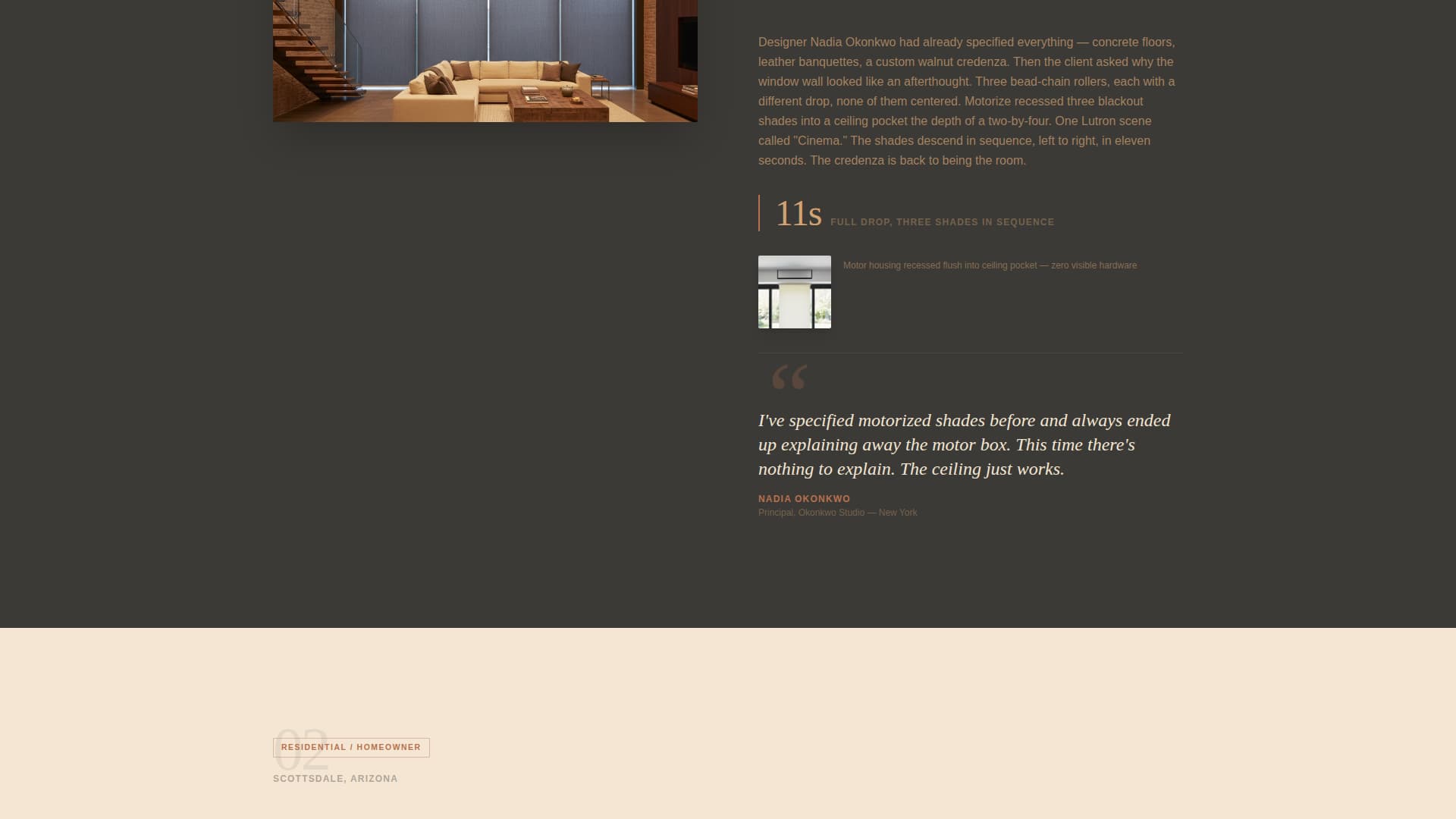Motorize - Precision Electricshades Landing Page Template