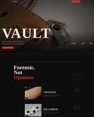 Vault - Brutalist Consignment Landing Page Template