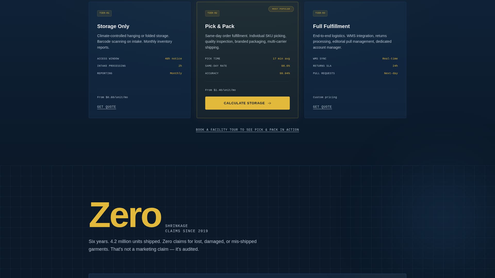 Vault - Precision Fashionstorage Landing Page Template