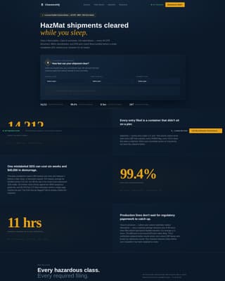 Clearance - Authoritative Hazmat Landing Page Template