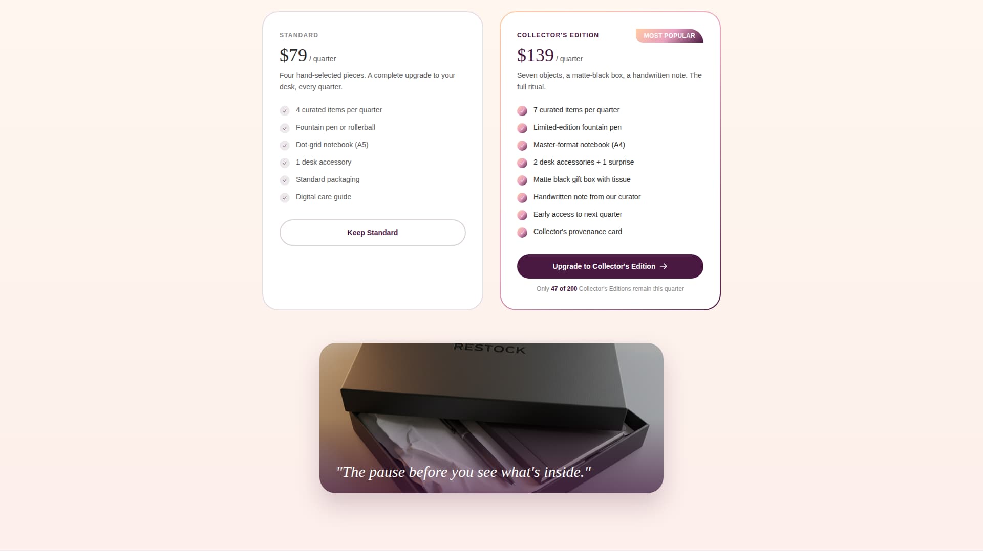 Restock - Luxe Officesupplies Landing Page Template