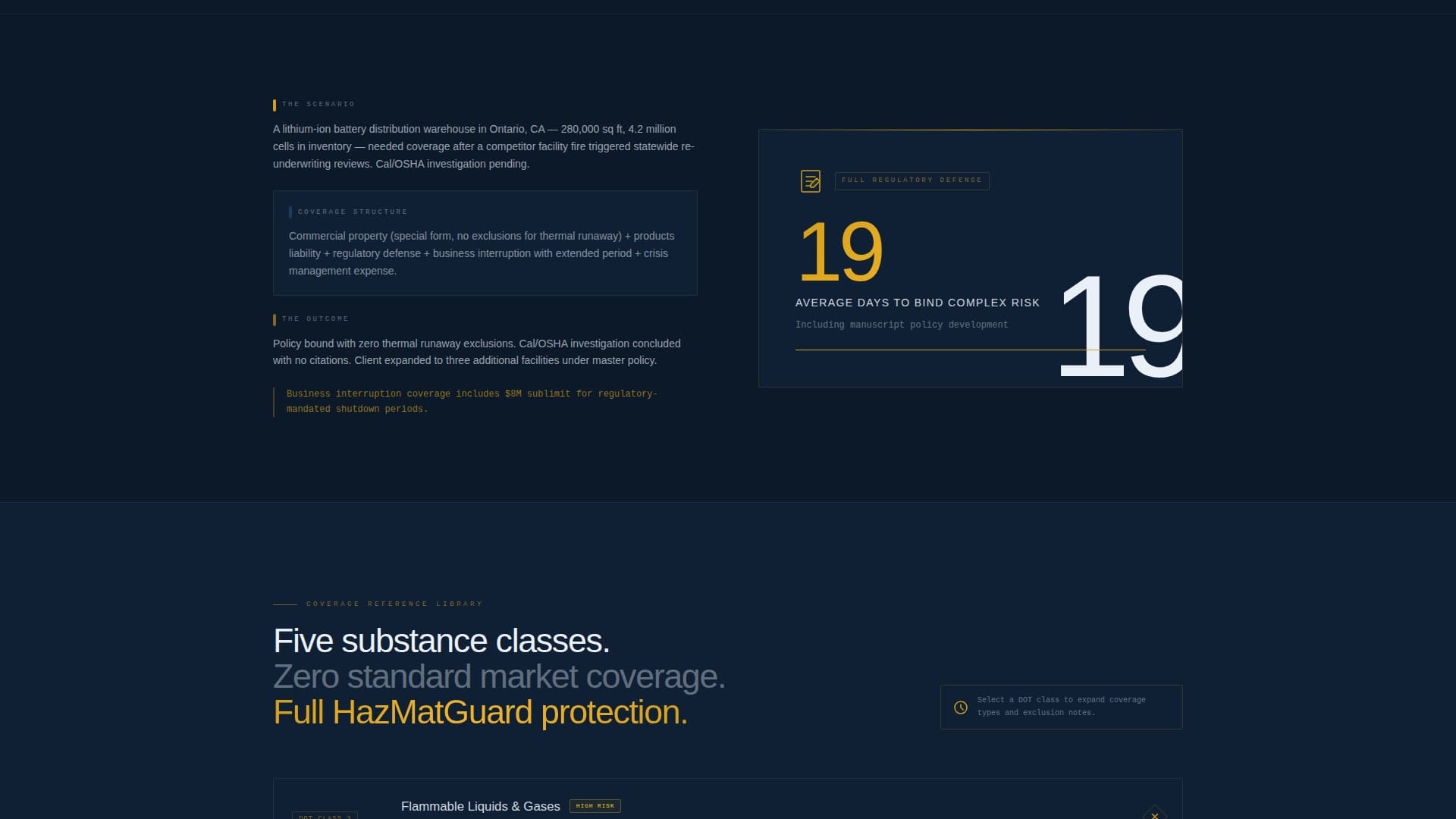 Hazmatguard - Authoritative Risk Landing Page Template