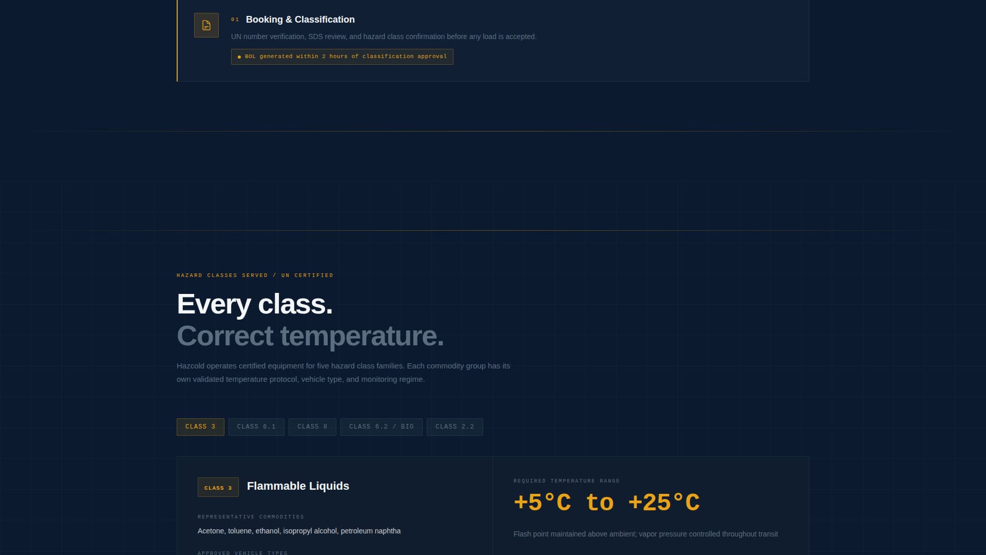 Hazcold - Compliant Hazmat Landing Page Template