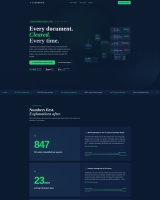 Clearance - Precision Customs Landing Page Template