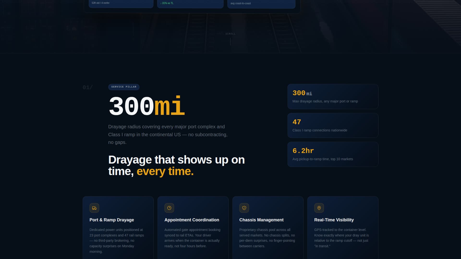 Intermodal - Seamless Freight Landing Page Template