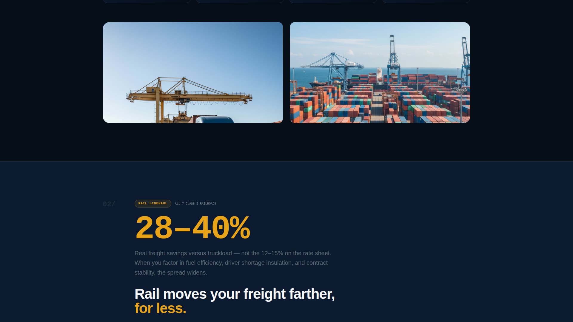 Intermodal - Seamless Freight Landing Page Template