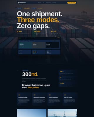 Intermodal - Seamless Freight Landing Page Template