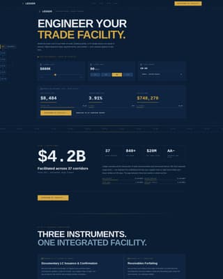 Ledger - Precision Tradefinance Landing Page Template