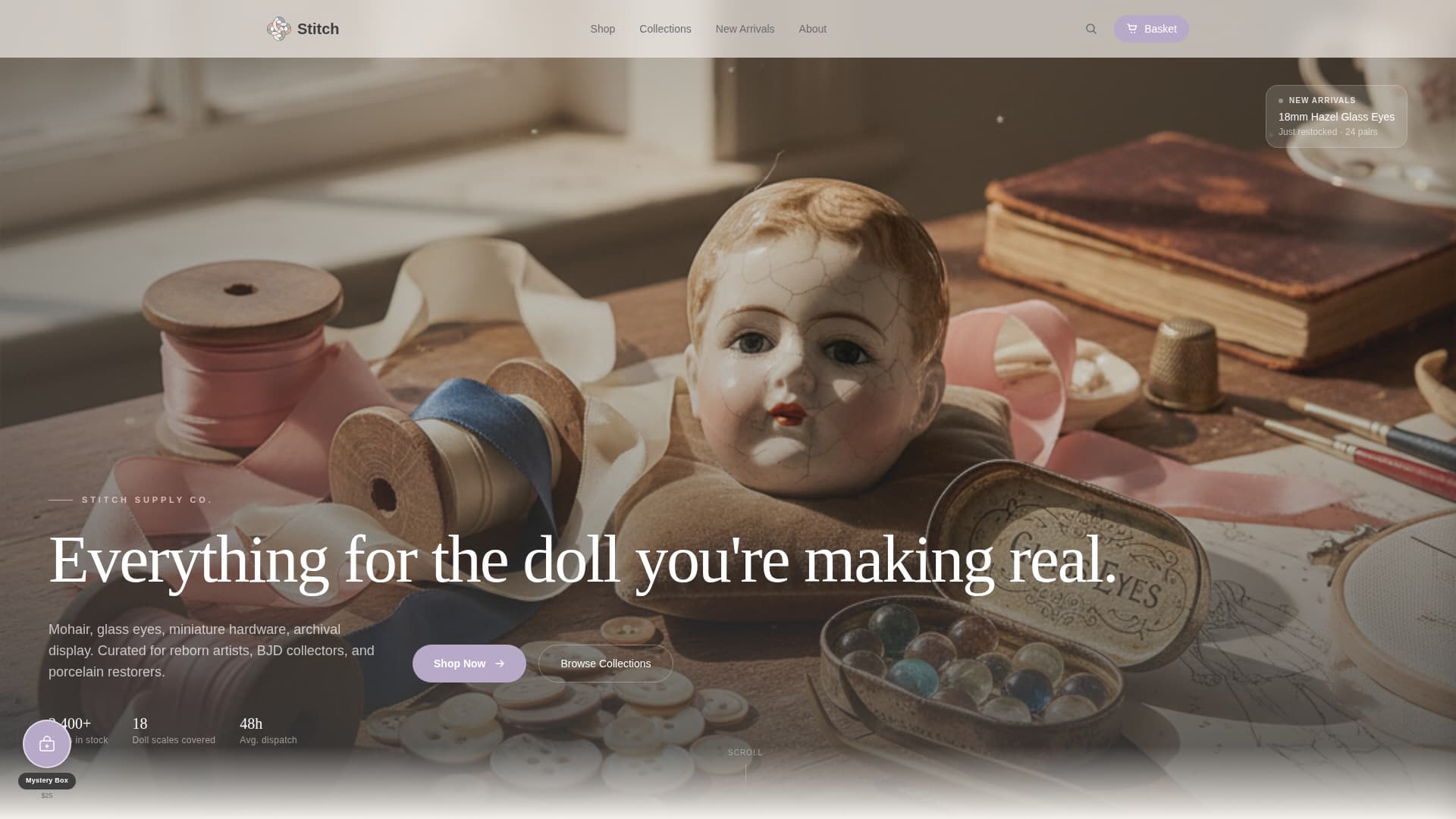 Hobby & Passion Supplies Professional Website Template
