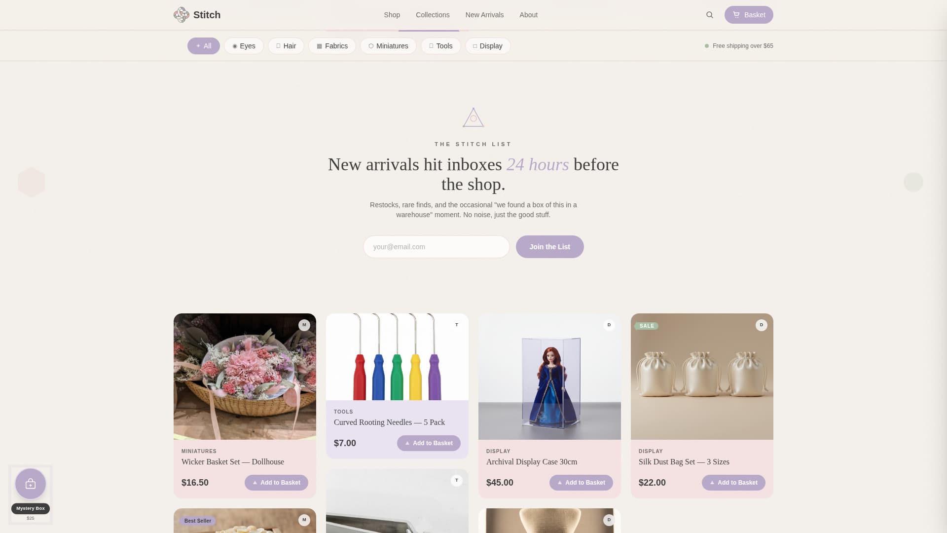 Hobby & Passion Supplies Professional Website Template