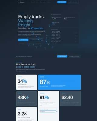 Dispatch - Highimpact Freight Landing Page Template