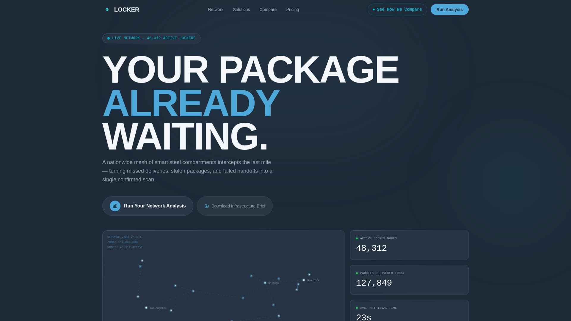 Locker - Intelligent Parcelnetwork Landing Page Template