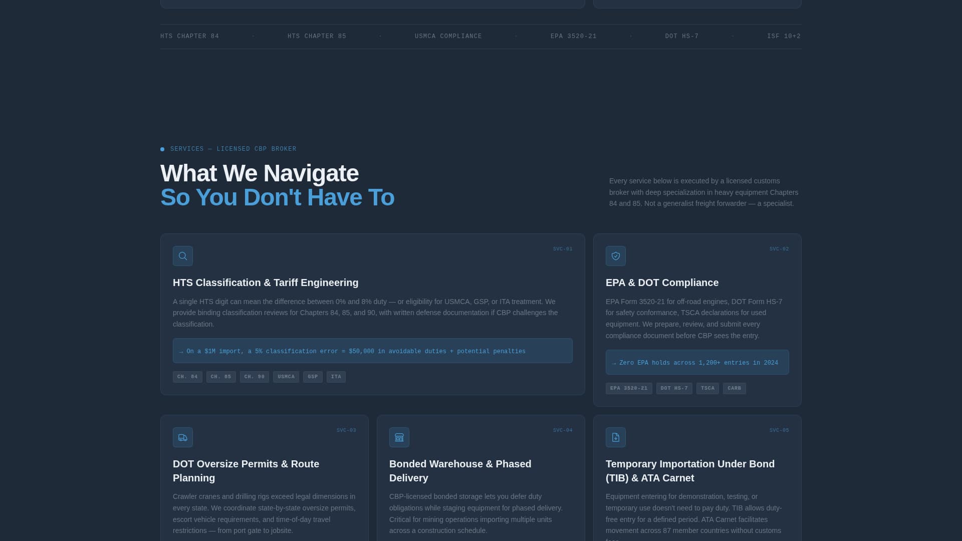 Clearance - Precision Equipment Landing Page Template