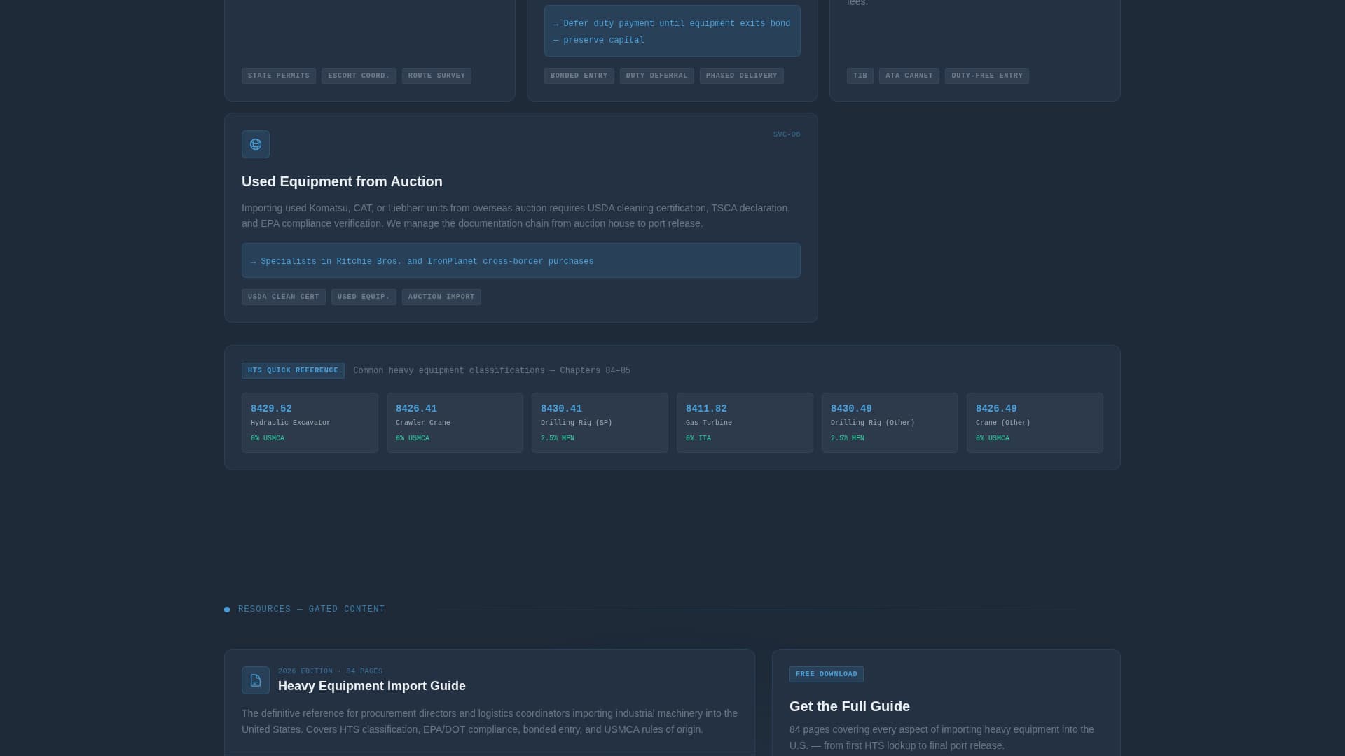 Clearance - Precision Equipment Landing Page Template