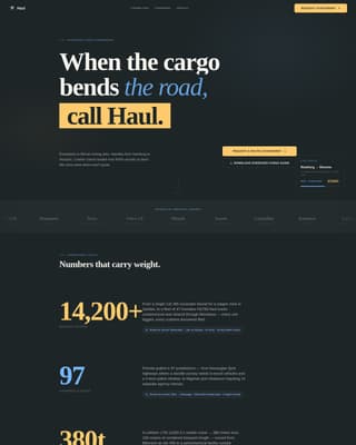 Haul - Reliable Heavyequipment Landing Page Template