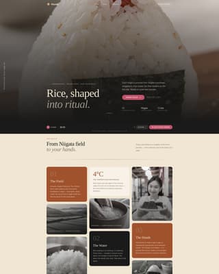 Musubi - Artisan Onigiri Landing Page Template