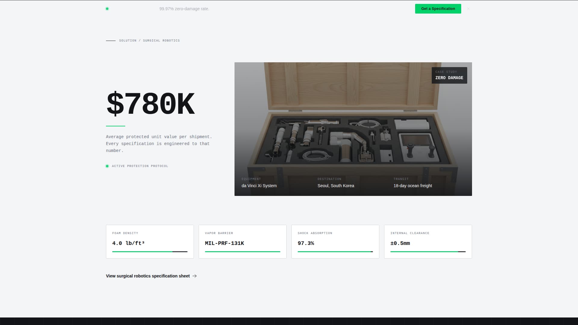 Crate - Precision Medicalequipment Landing Page Template