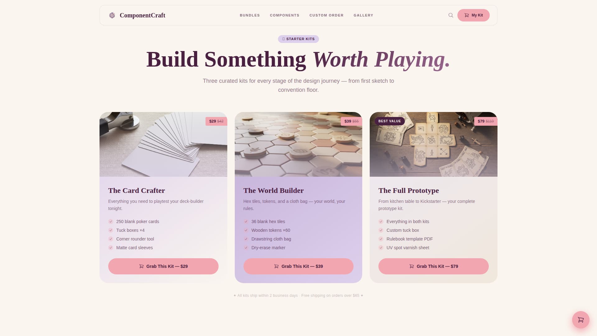 Hobby & Passion Supplies Portfolio Website Template