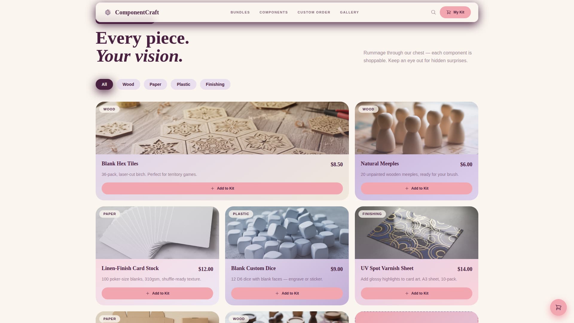 Hobby & Passion Supplies Portfolio Website Template