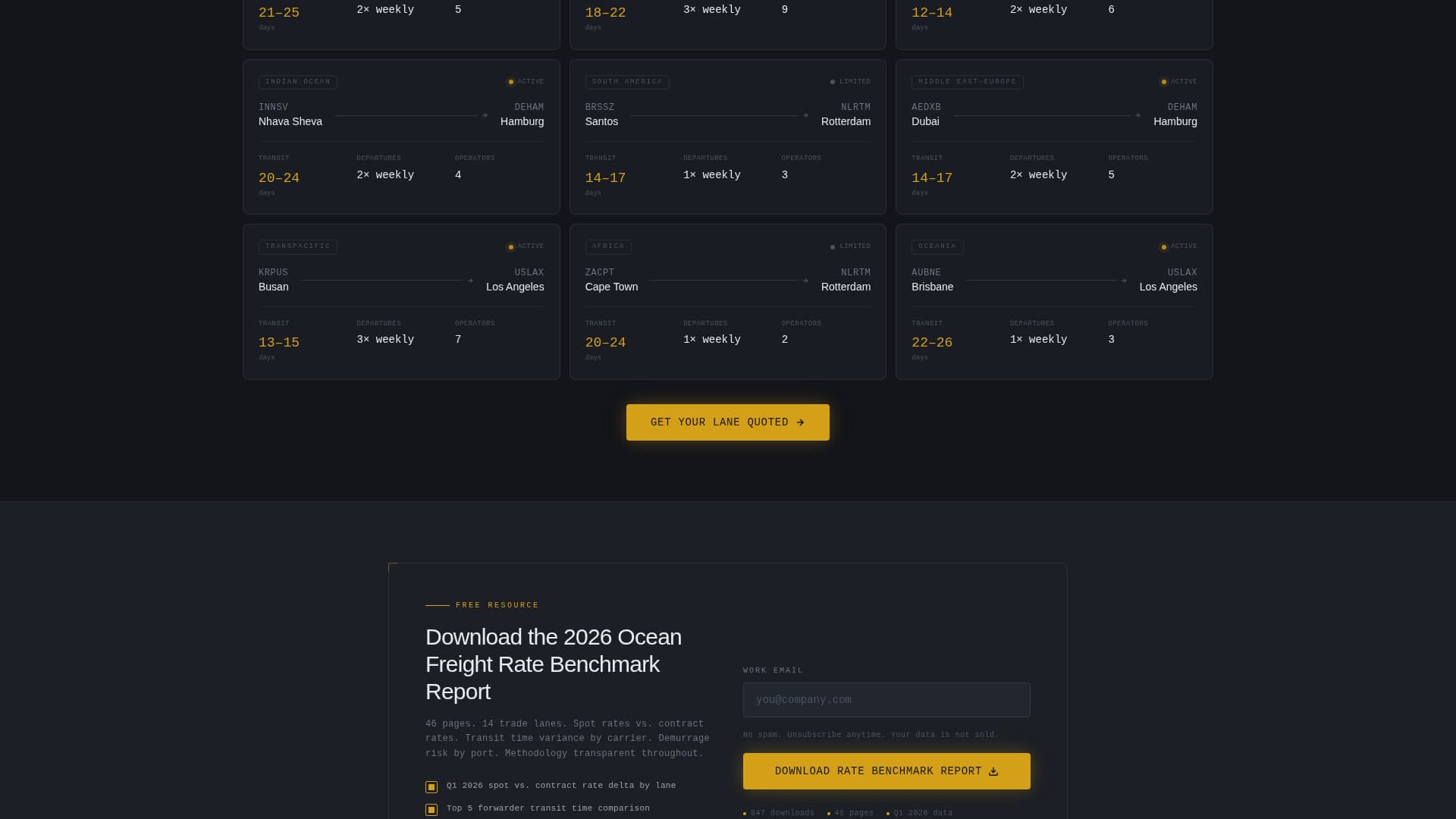 Berth - Precision Oceanfreight Landing Page Template