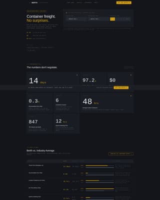 Berth - Precision Oceanfreight Landing Page Template