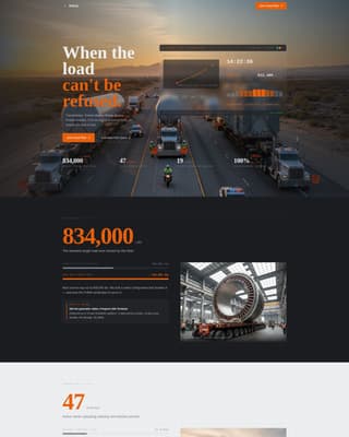 Haul - Precision Heavyhaul Landing Page Template