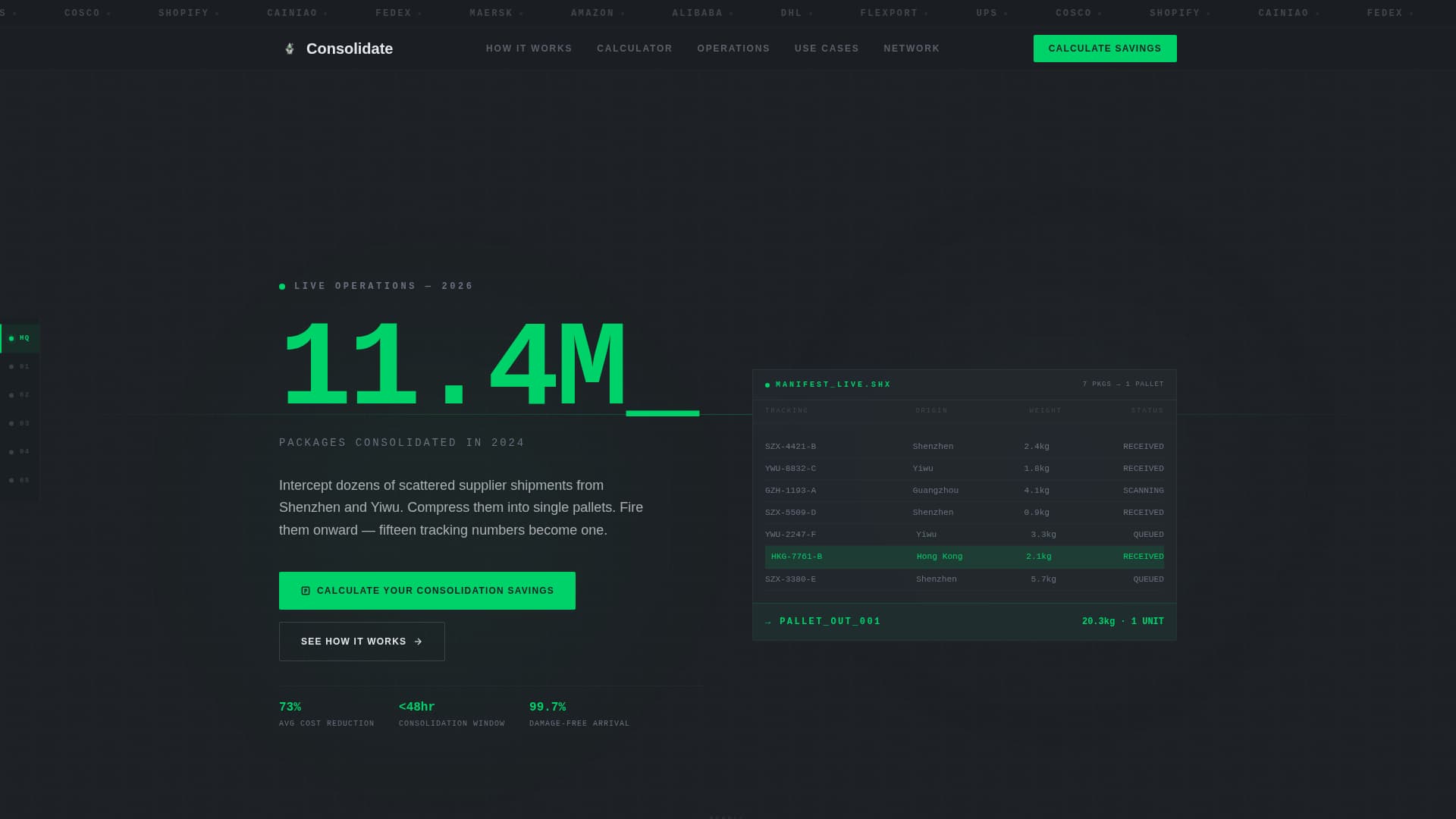 Consolidate - Powerful Packageconsolidation Landing Page Template