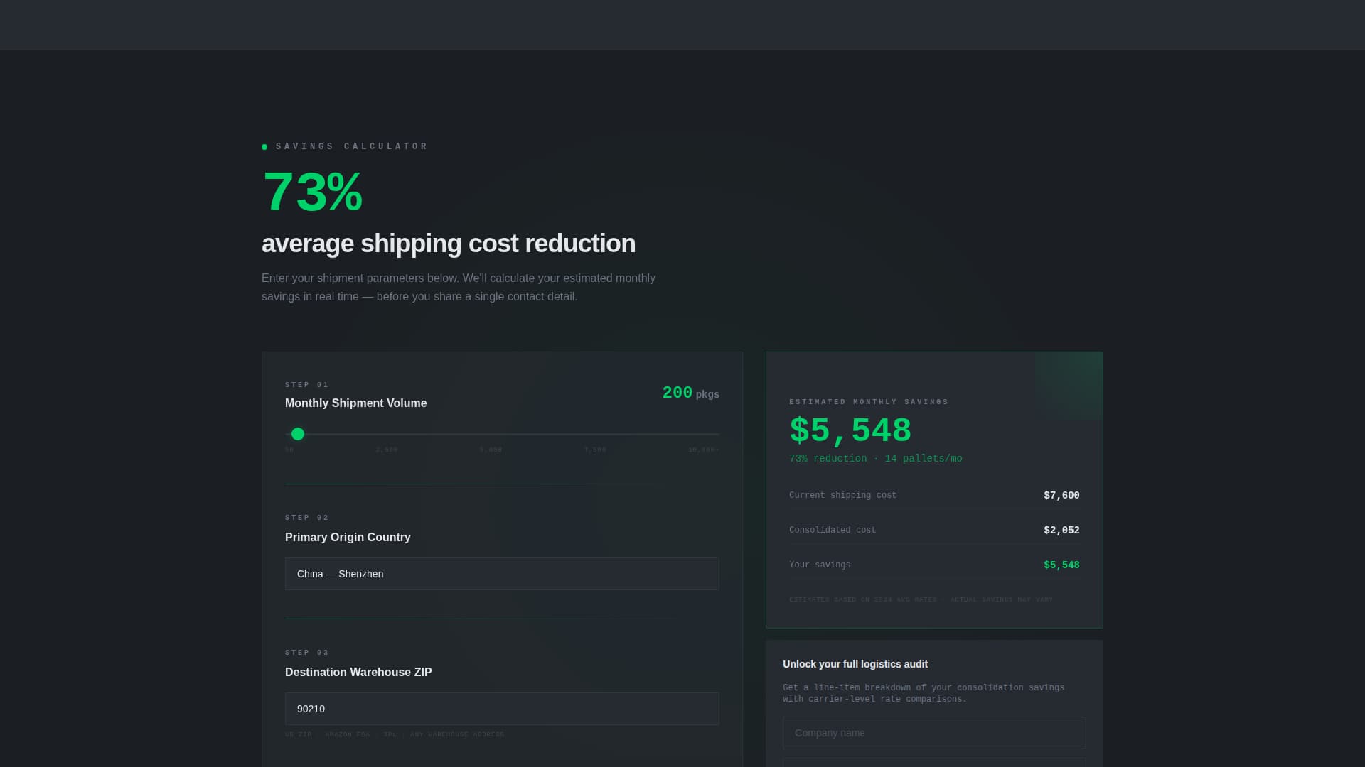 Consolidate - Powerful Packageconsolidation Landing Page Template