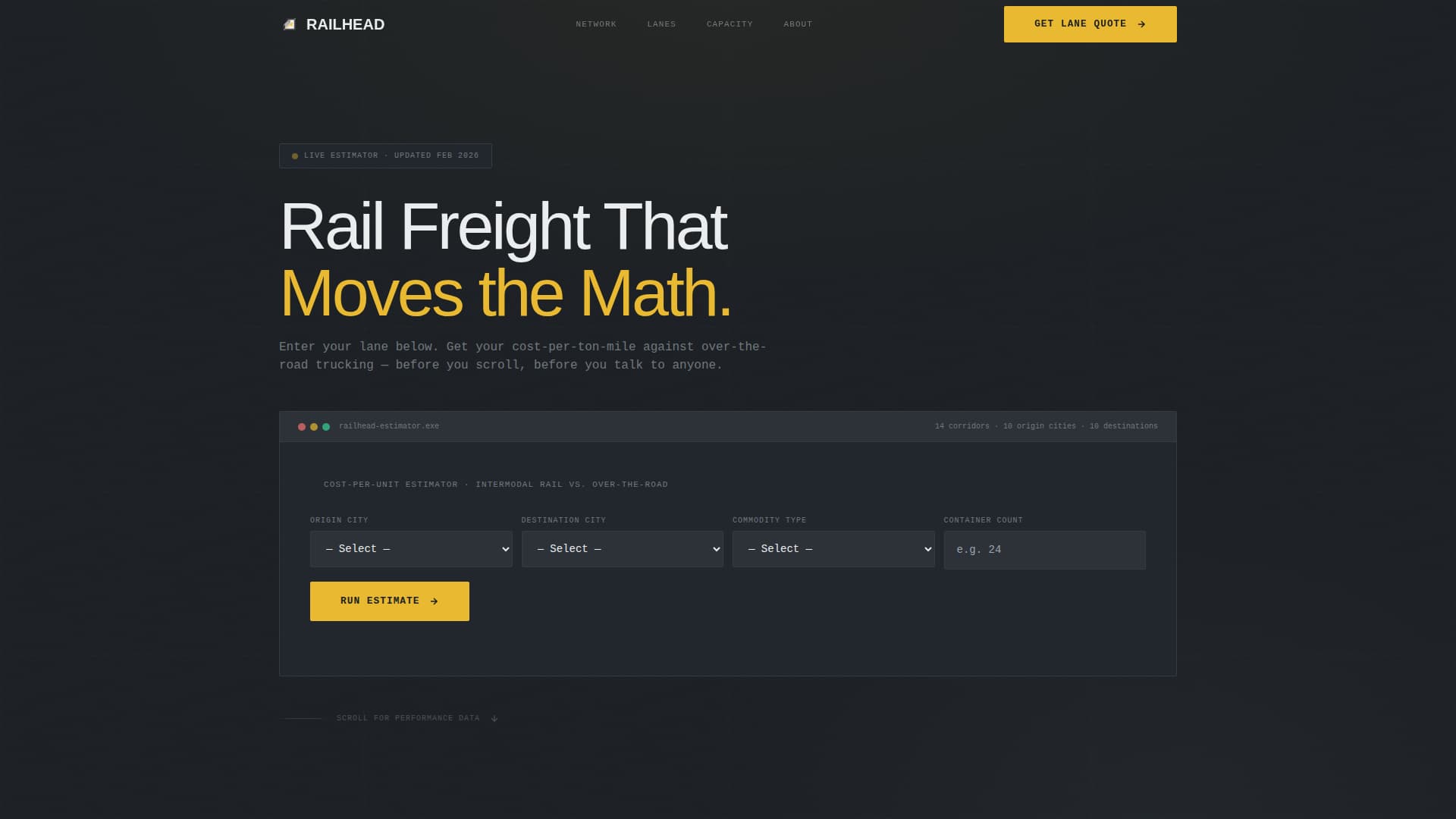 Railhead - Powerful Railfreight Landing Page Template