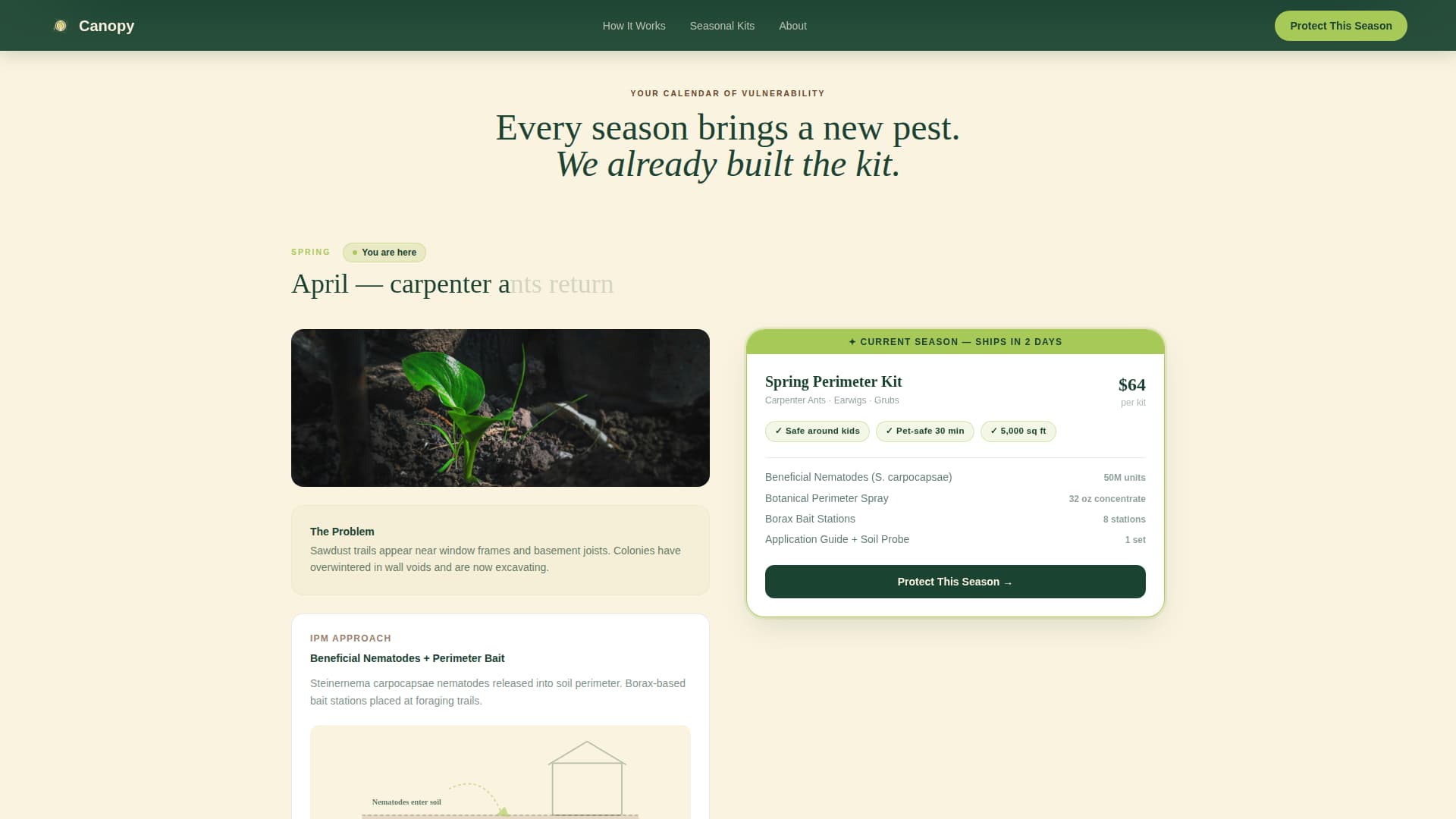 Canopy - Seasonal Pestmanagement Landing Page Template