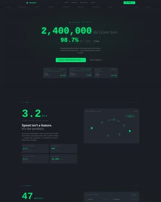 Dispatch - Highperformance Lastmile Landing Page Template