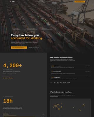 Berth - Industrial Containerleasing Landing Page Template