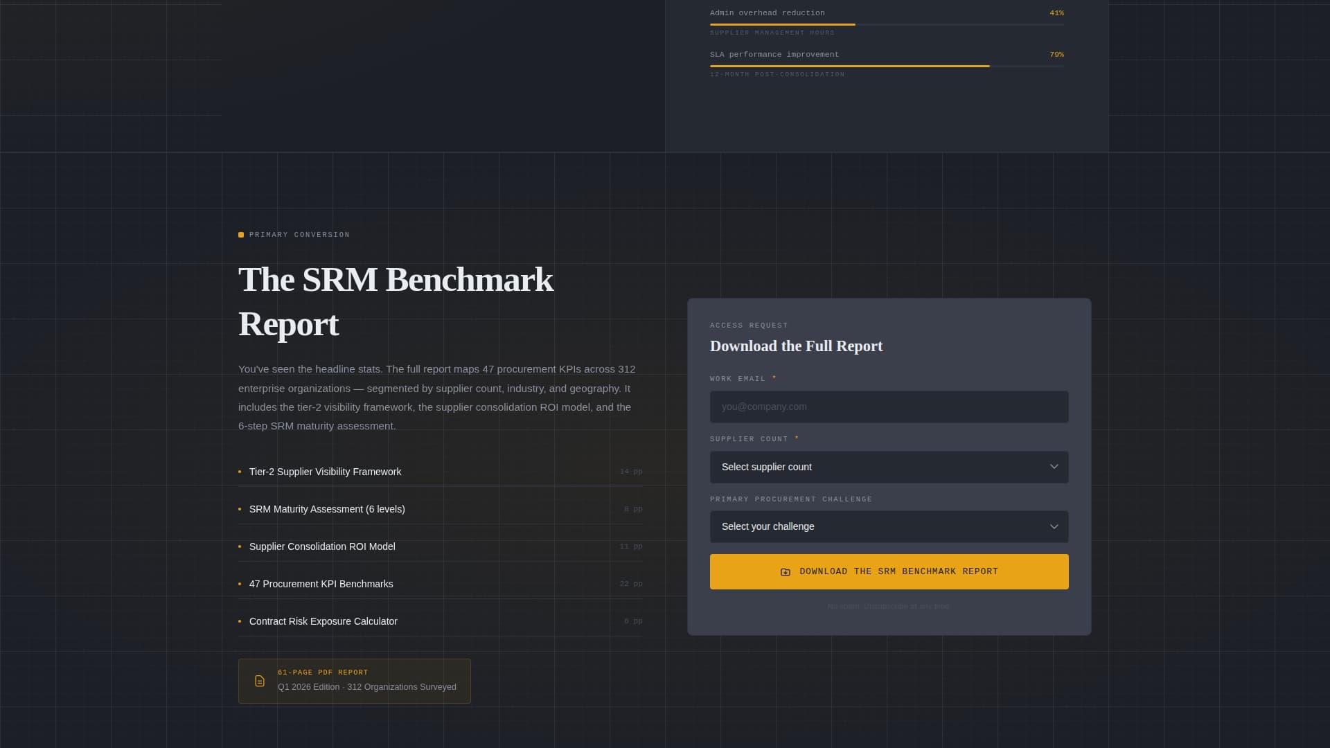 Procure - Precision Suppliermanagement Landing Page Template