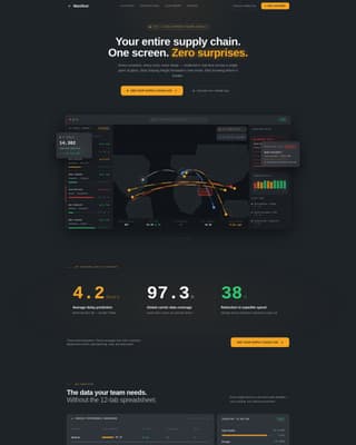 Manifest - Realtime Supplychain Landing Page Template