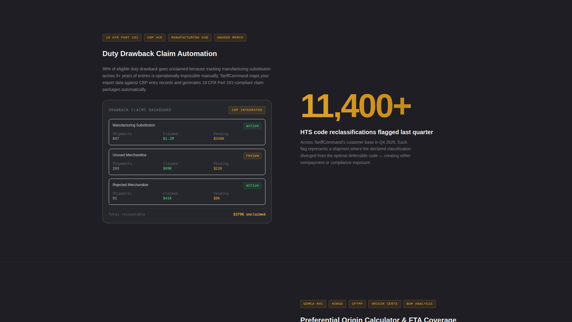 Tariffcommand - Powerful Trade Landing Page Template